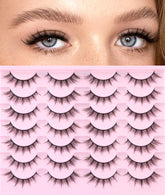 Kiromiro false lashes 16mm cat-eye for a dramatic, easy-to-apply look.