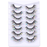 Kiromiro Glitter Lashes Cat Eye Pack with dramatic length and glow-in-the-dark glitter.