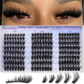Kiromiro lash clusters with spikes, 12–20mm length, for customizable sets.