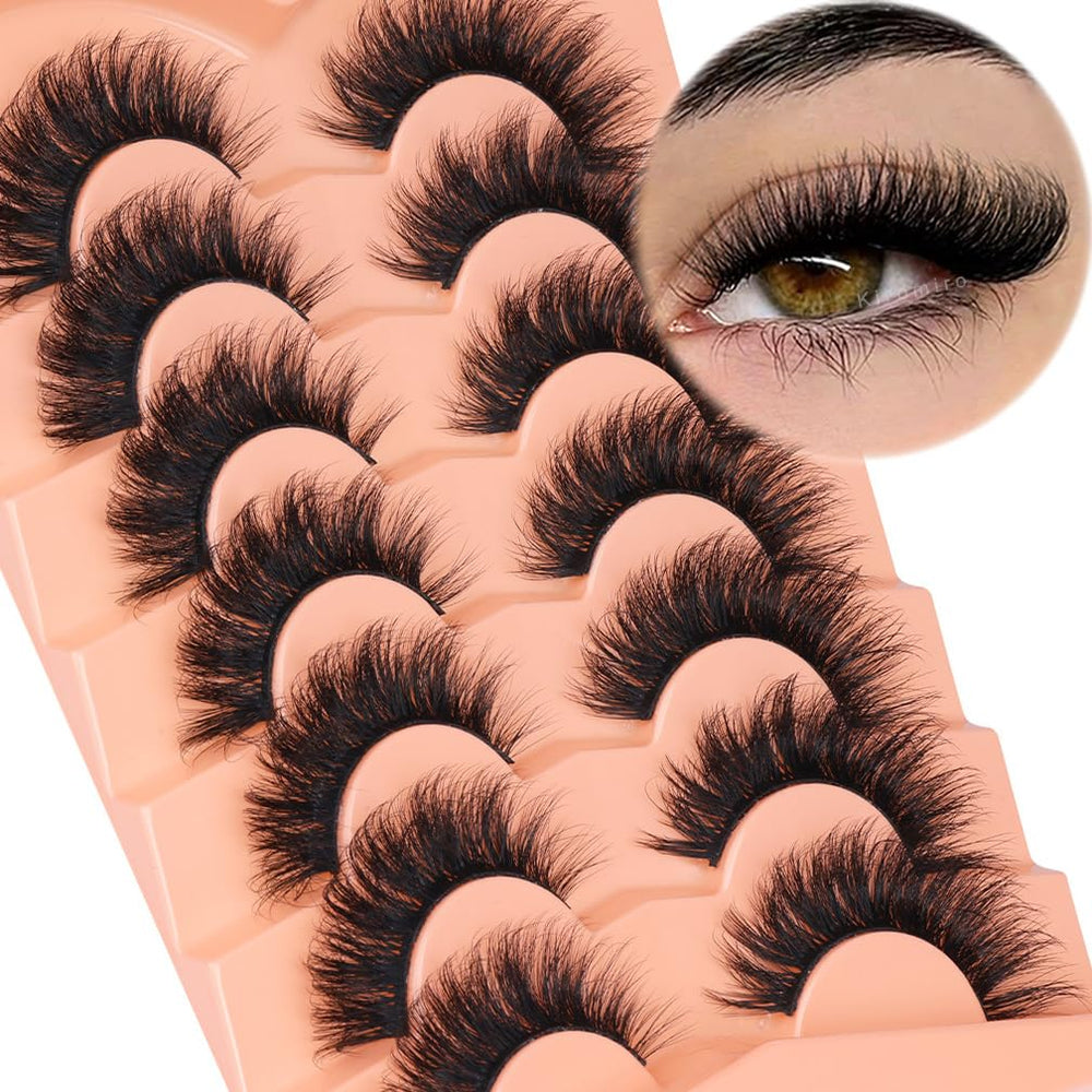 Kiromiro mink lashes 18mm cat eye for a dramatic, camera-ready look.
