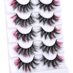 Kiromiro pink-ends lashes add vibrant color for cosplay or parties.
