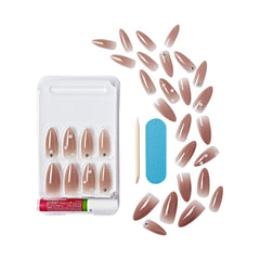 KISS False Nails Kit Pink gel glue ensures strong salon adhesion