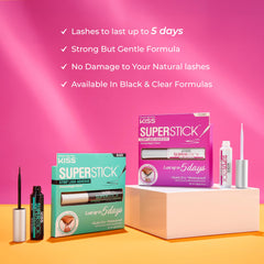 KISS Super Stick fast-dry formula close-up highlighting quick set.