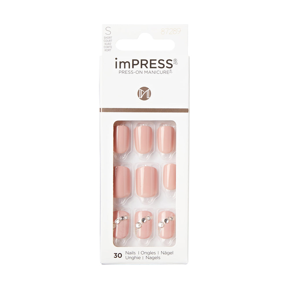 KISS imPRESS Crystal Blossom nails offer durable, polish-free glamour for quick wear