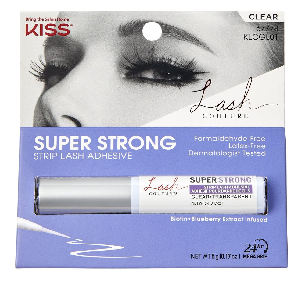 KISS Lash Couture Adhesive for strip lashes provides a strong hold for all-day wear.