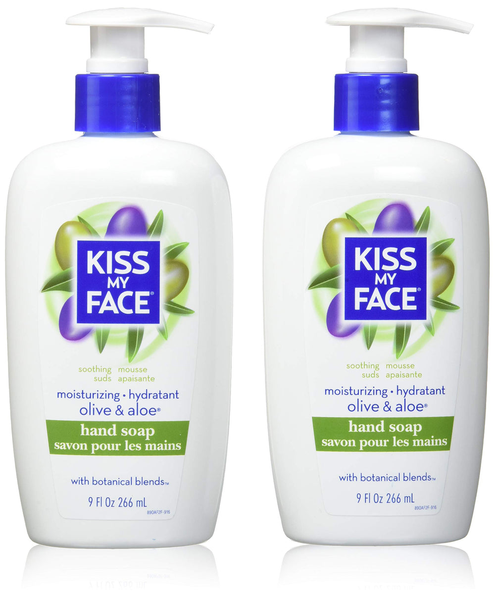 Kiss My Face Moisture Liquid Hand Soap bottle with pump for easy hand cleansing