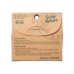 KISS Sister Nature Dawn close-up shows fluffy natural hair for wispy lashes.