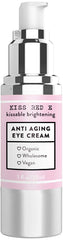 KissRedE eye cream texture being applied with fingertip for gentle hydration