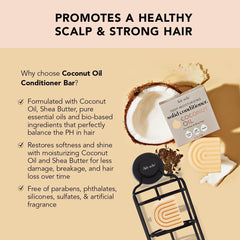 Kitsch Coconut Oil Conditioner Bar closeup highlighting deep hydration for dry hair