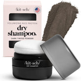 Kitsch dry shampoo powder in compact packaging for on-the-go refresh