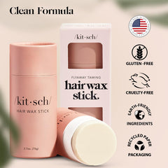 Kitsch Hair Wax Stick provides residue-free finish and easy washout.