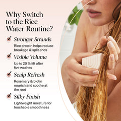 Kitsch pre-wash scalp serum with rosemary and biotin on scalp for nourishment.