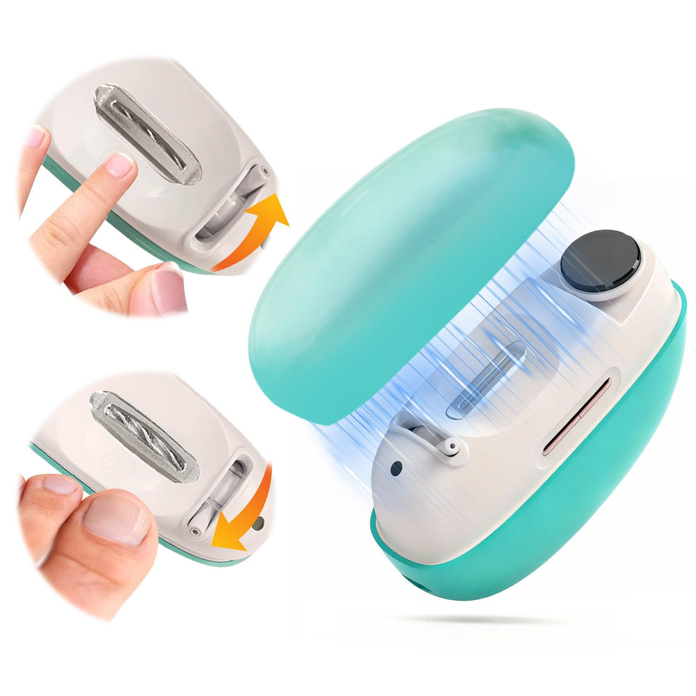 Kiwtreby electric nail clipper with wide opening for thick nails, ideal for all ages