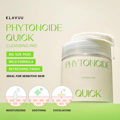 KLAVUU Phytoncide Quick Cleansing Pad textured pad embossing enhances gentle exfoliation