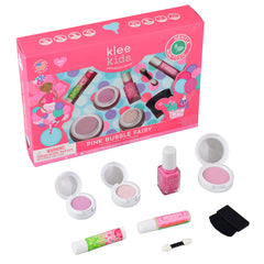 Klee Naturals Pink Bubbles eyeshadow compact with soft pink tones for gentle, imaginative looks.