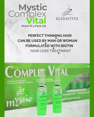 Kleravitex Mystic Vital Ampoules being applied to scalp for nourishment.