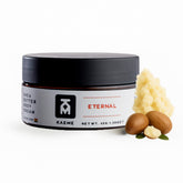 KM KAEME Eternal whipped body butter jar front view showing rich hydration for dry skin.