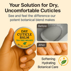 KmaxShip Tea Tree Oil Cuticle Cream packaging closeup highlights travel-friendly design.