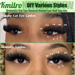 Kmilro bottom lashes 5-7mm provide lower detail and balanced definition.