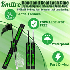 kmilro precision-applicator-brush enables precise, clean lash bonding
