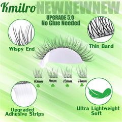 Kmilro 14mm cluster detail highlights customizable length for fluttery look.