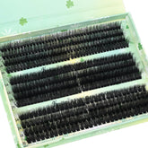 kmilro thick lash clusters 14mm for soft volume and easy DIY lash extensions