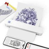 KNAON tattoo stencil printer front view, compact design for studio efficiency.