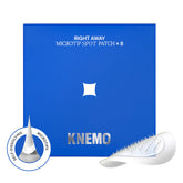 KNEMO RIGHT AWAY patch packaging shown for on the go blemish care