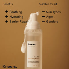 Knours foam texture close-up showing light, hydrating lather for daily use