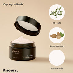 Knours texture swatch demonstrates smooth, even application