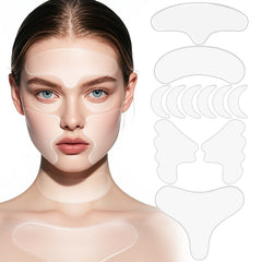 KODASNY neck wrinkle patches applied on neck for hydration and smoothing.