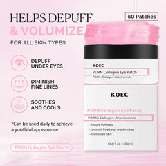 KOEC PDRN eye patch placed on eye area for a refreshed look