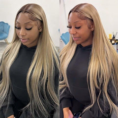 Koinu Ash Blonde Wig HD lace cap for invisible hairline and comfort