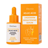 Kojic Underarm Brightening Serum bottle close-up for even-toned underarms