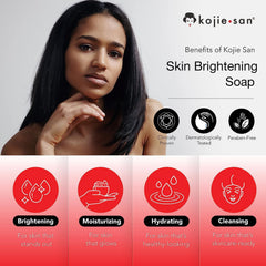 Kojie San original soap bar closeup reveals texture and kojic acid formula.