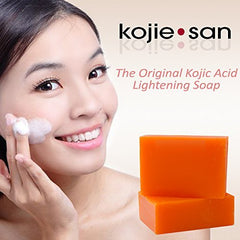 Kojie San Soap foamy lather application showing easy cleansing and treatment.