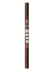 Kokie Gel Ink Dual Ended Eyeliner matte brown swatches for natural definition and blending.