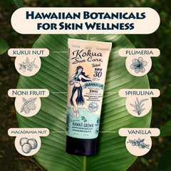 Kokua Sun Care tinted sunscreen swatch for natural glow without white cast