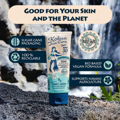 Water resistance cue showing Kokua Sun Care during activity