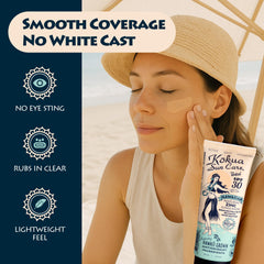 Zinc oxide mineral protection detail from Kokua Sun Care