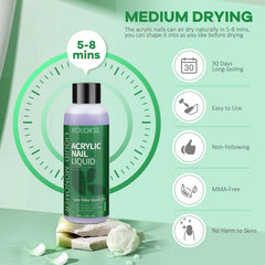 Kolqkee ultra-fine acrylic powder texture highlighting strength and natural look.