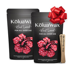 KoluaWax dragon fruit hibiscus wax beads 1lb bag for at-home waxing.