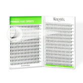 Kolybel 500 fans 14D lashes show precise D curl for dramatic, yet lightweight volume.