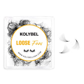Kolybel premade fans 500-box with 12mm length and 10D curl for faster volume looks