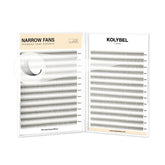 Kolybel premade lash fans 10d 8mm close-up for quick volume lash application.