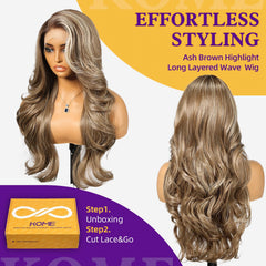 KOME 13x4 lace front enables versatile parting and styling options.