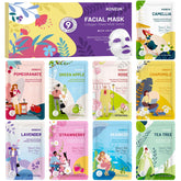 KONEUK 9-pack pomegranate mask for deep hydration and soothing skin