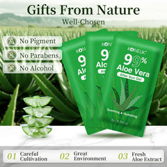 KONEUK Aloe Vera Gel individually wrapped sachets for travel