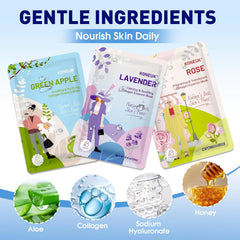 KONEUK green apple face mask brightens and hydrates daily.