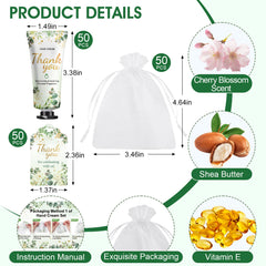 KONEUK cherry blossom hand cream highlights a soothing fragrance for guests.